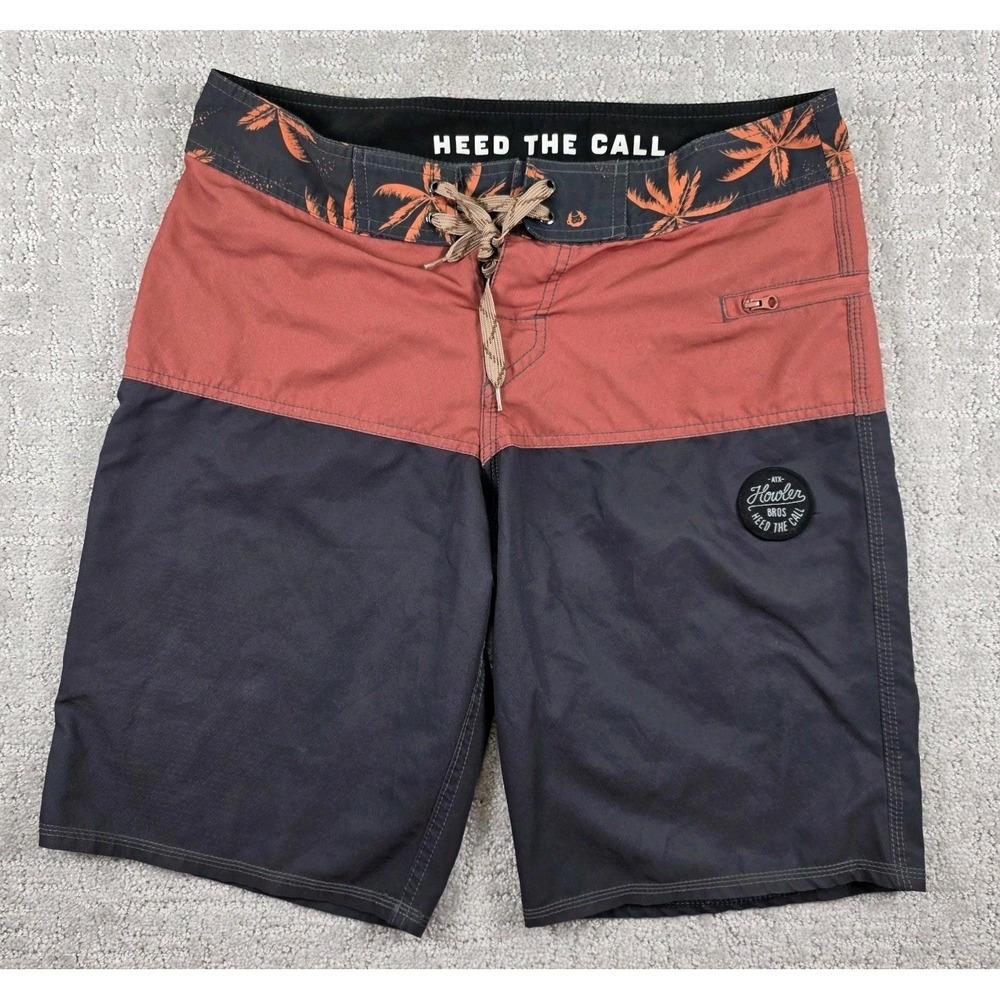 Howler Bros Heed The Call Boardshorts Men's 30 Palm Tree Tropical Swim Trunks